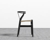 Wishbone Chair - Black w/ Natural Seat