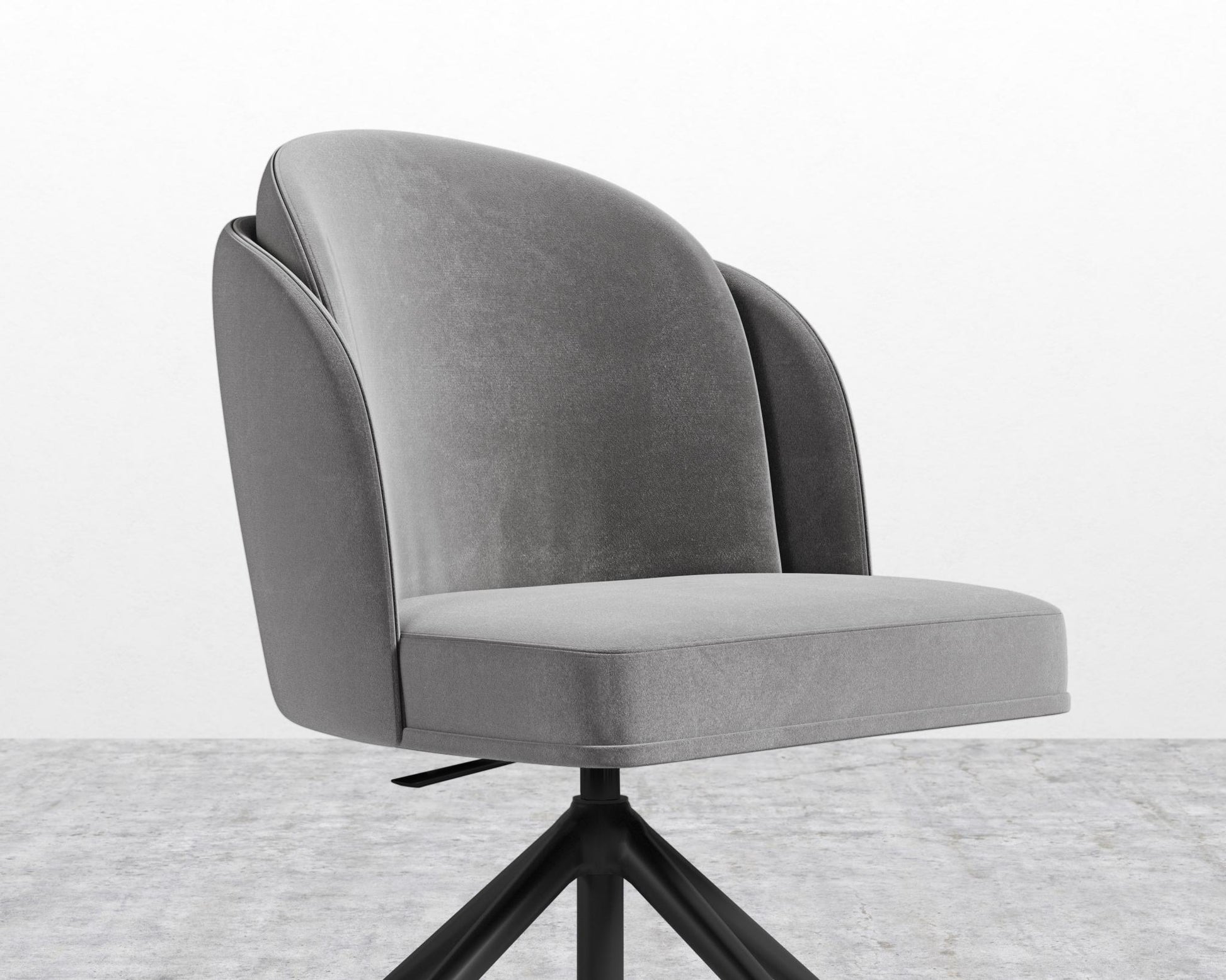 Angelo Office Chair - Plush Velvet - Glacier Grey