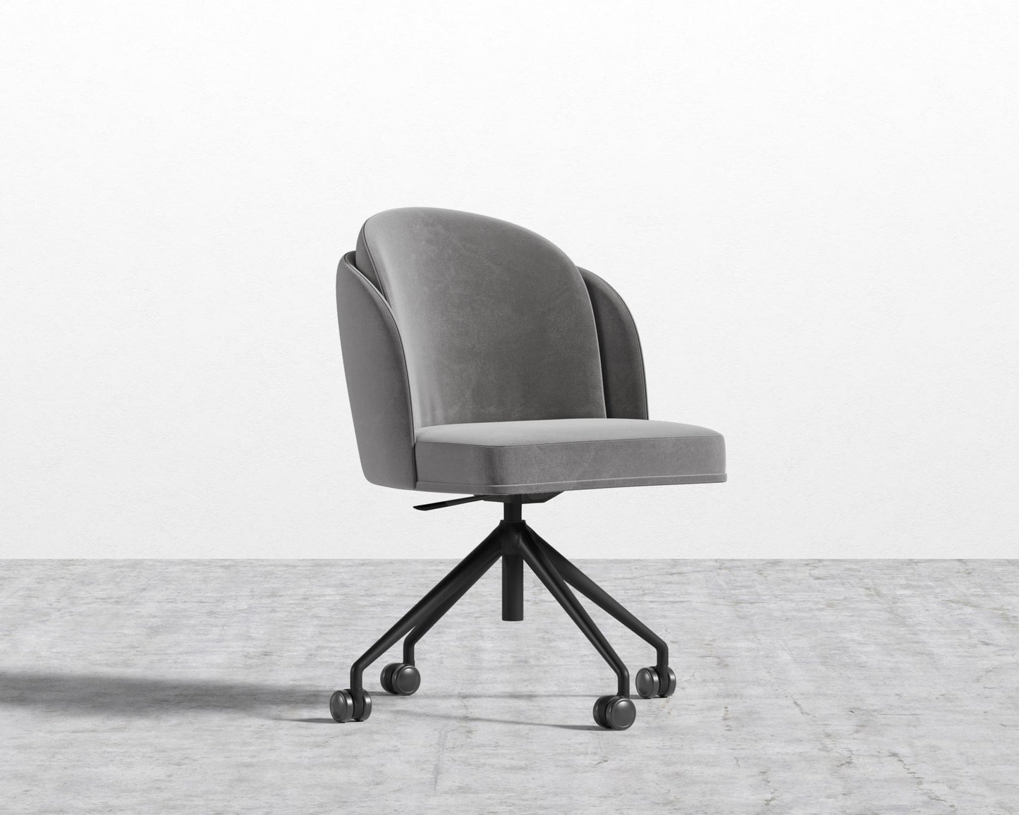 Angelo Office Chair - Plush Velvet - Glacier Grey