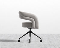 Mia Office Chair - Venice Vegan Suede - Chiffon- Black Base