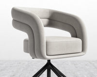 Mia Office Chair - Venice Vegan Suede - Chiffon- Black Base