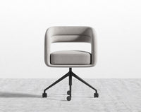 Mia Office Chair - Venice Vegan Suede - Chiffon- Black Base