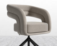 Mia Office Chair - Venice Vegan Suede - Latte- Black Base