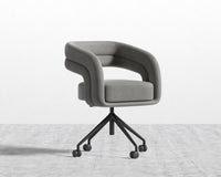 Mia Office Chair - Venice Vegan Suede - Strato - Black Base