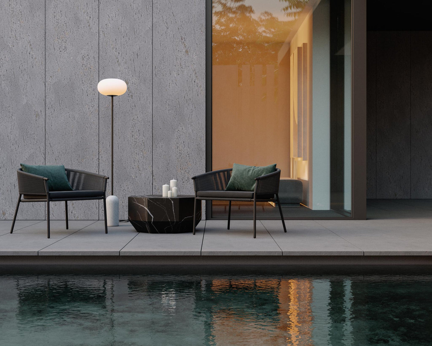 Nobi Outdoor Sectional Sofa - Palisades - Black