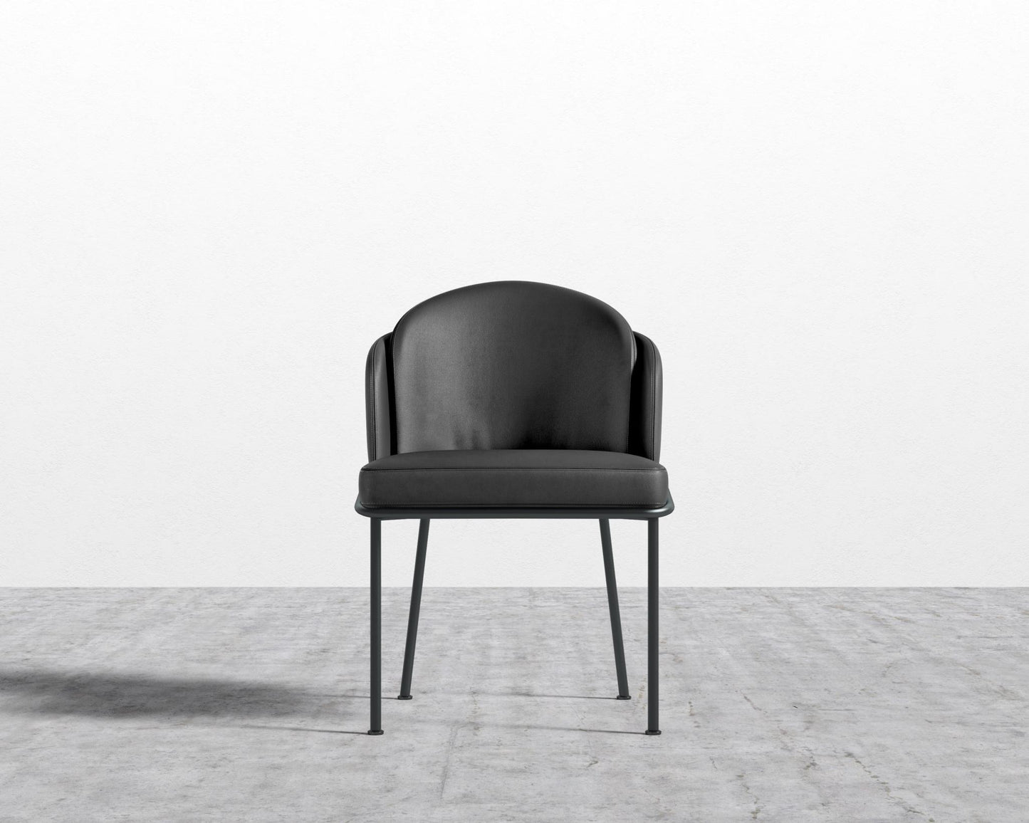 Angelo Dining Chair - Black - Angelo, Microfiber Leather - Trento Jet Black
