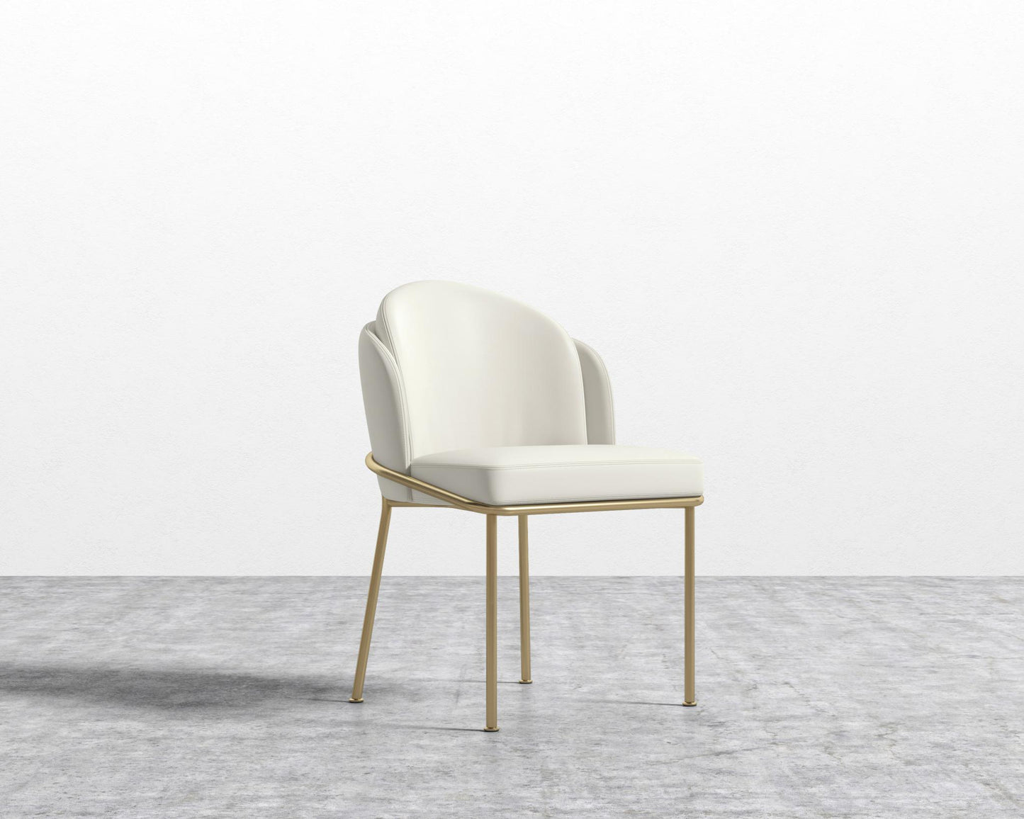 Angelo Dining Chair - Black - Angelo, Microfiber Leather - Trento Eggshell