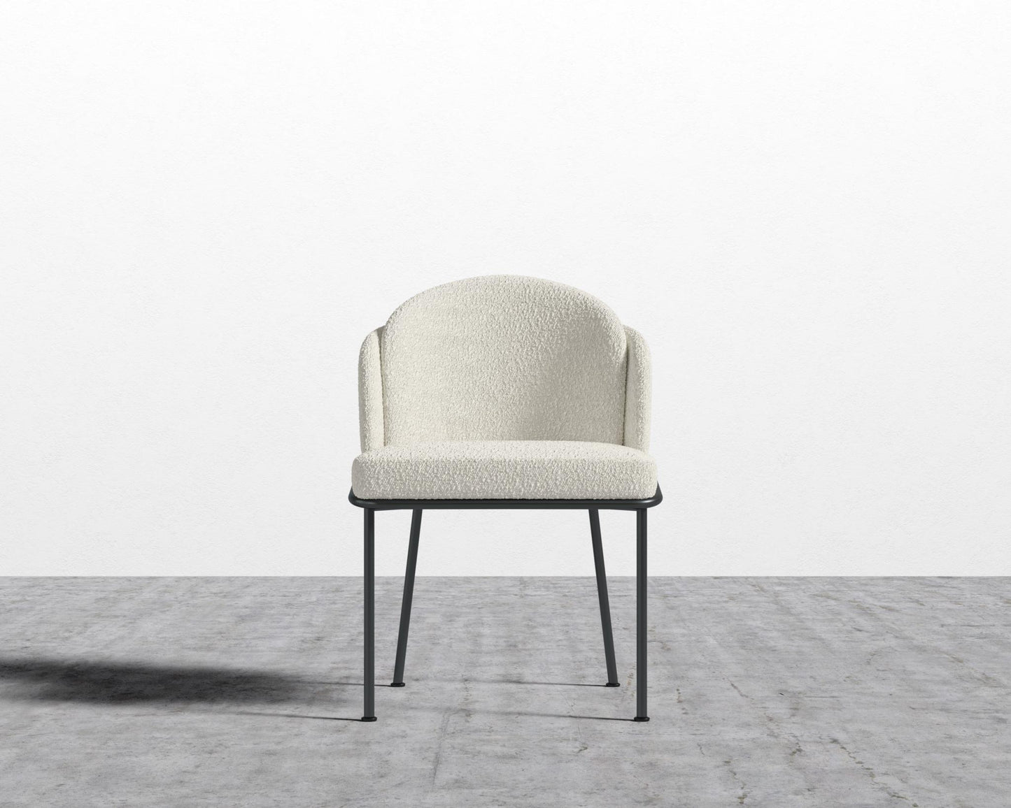 Angelo Dining Chair - Black - Angelo, Chatou Bouclé - Pearl