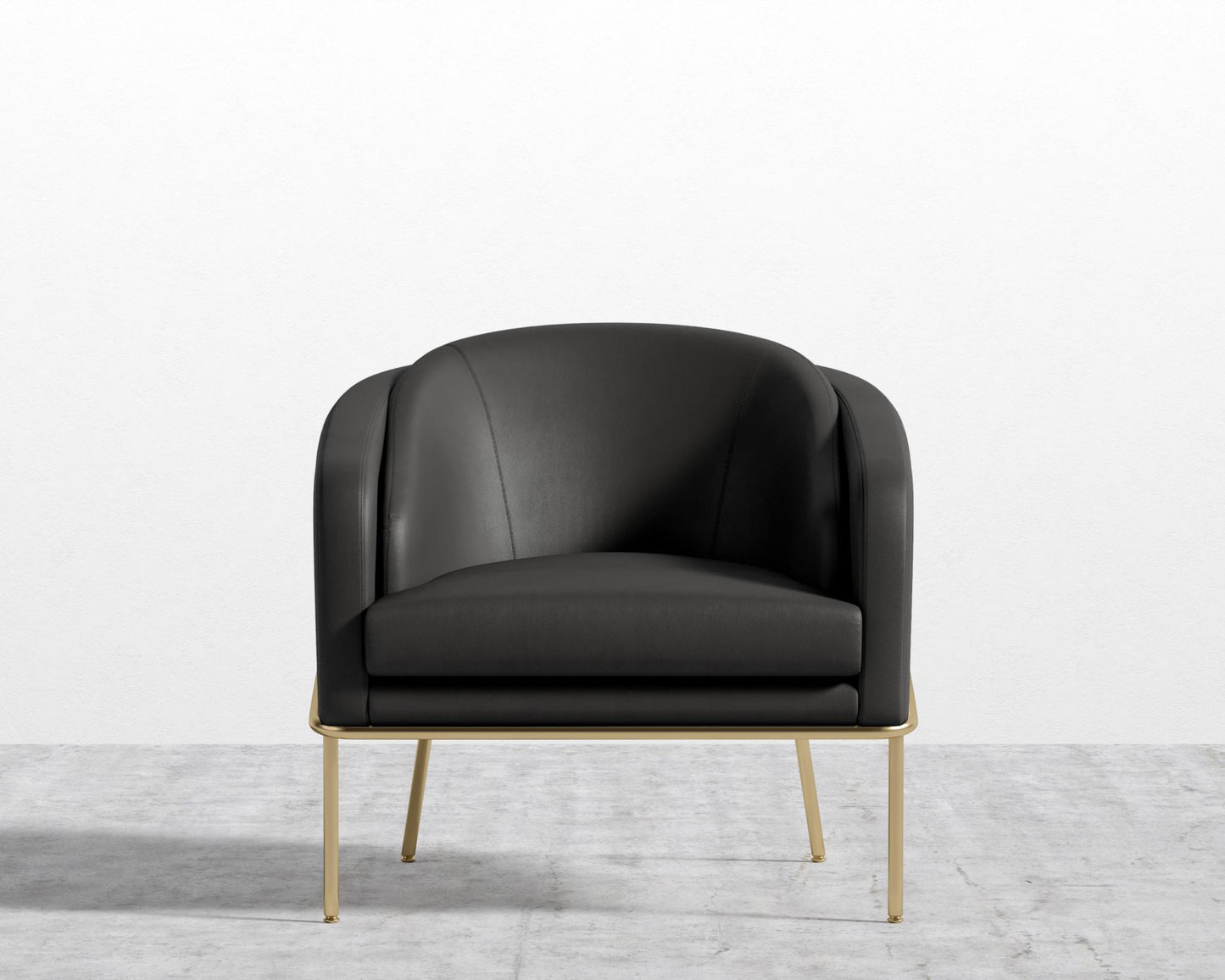 Angelo Lounge Chair - Black - Angelo, Microfiber Leather - Trento Jet Black