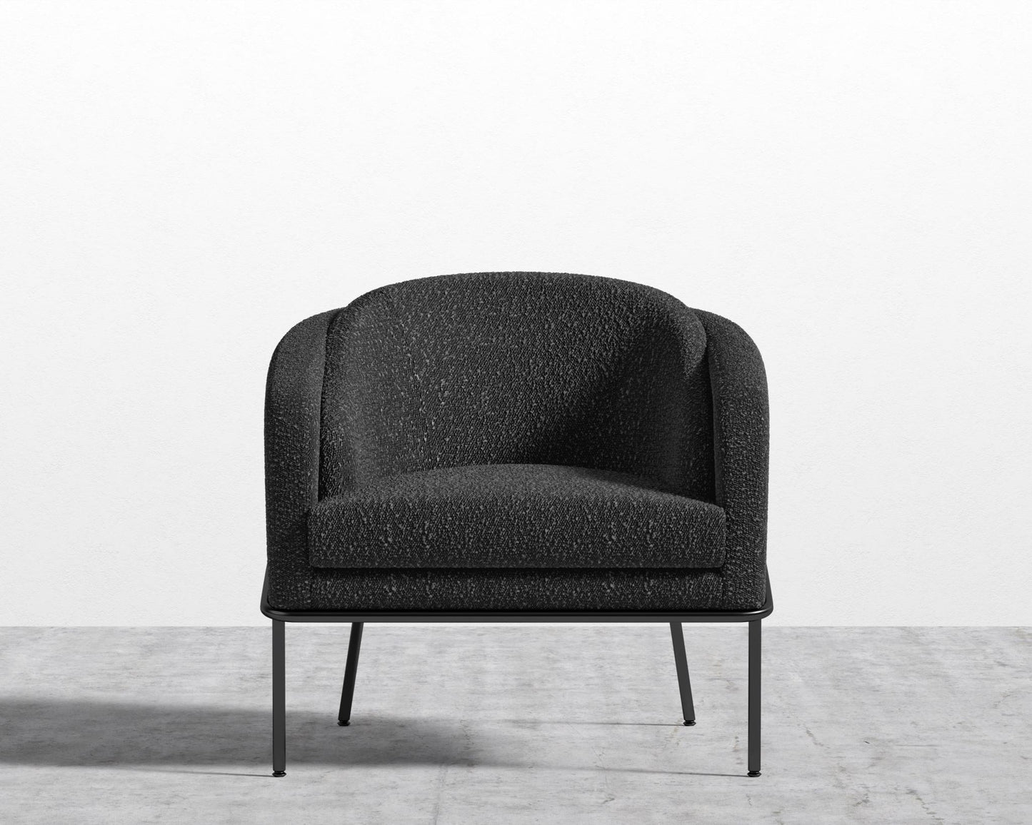 Angelo Lounge Chair - Black - Angelo, Chatou Bouclé - Caviar