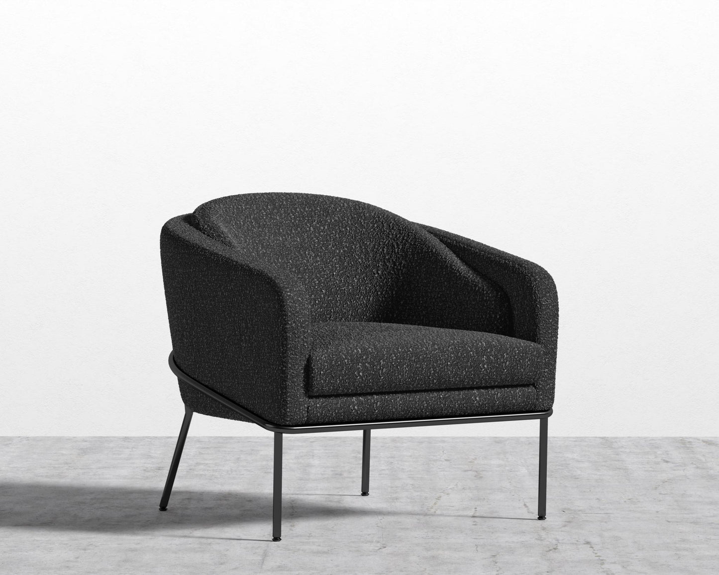 Angelo Lounge Chair - Black - Angelo, Chatou Bouclé - Caviar