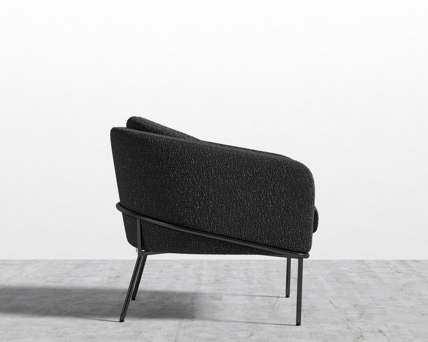 Angelo Lounge Chair - Black - Angelo, Chatou Bouclé - Caviar