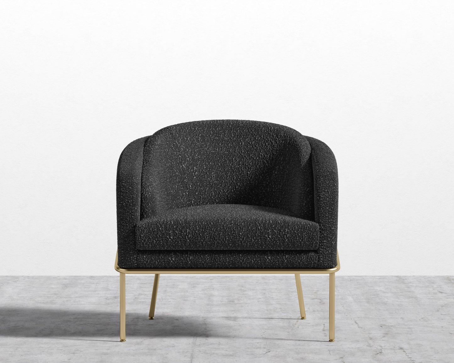 Angelo Lounge Chair - Black - Angelo, Chatou Bouclé - Caviar