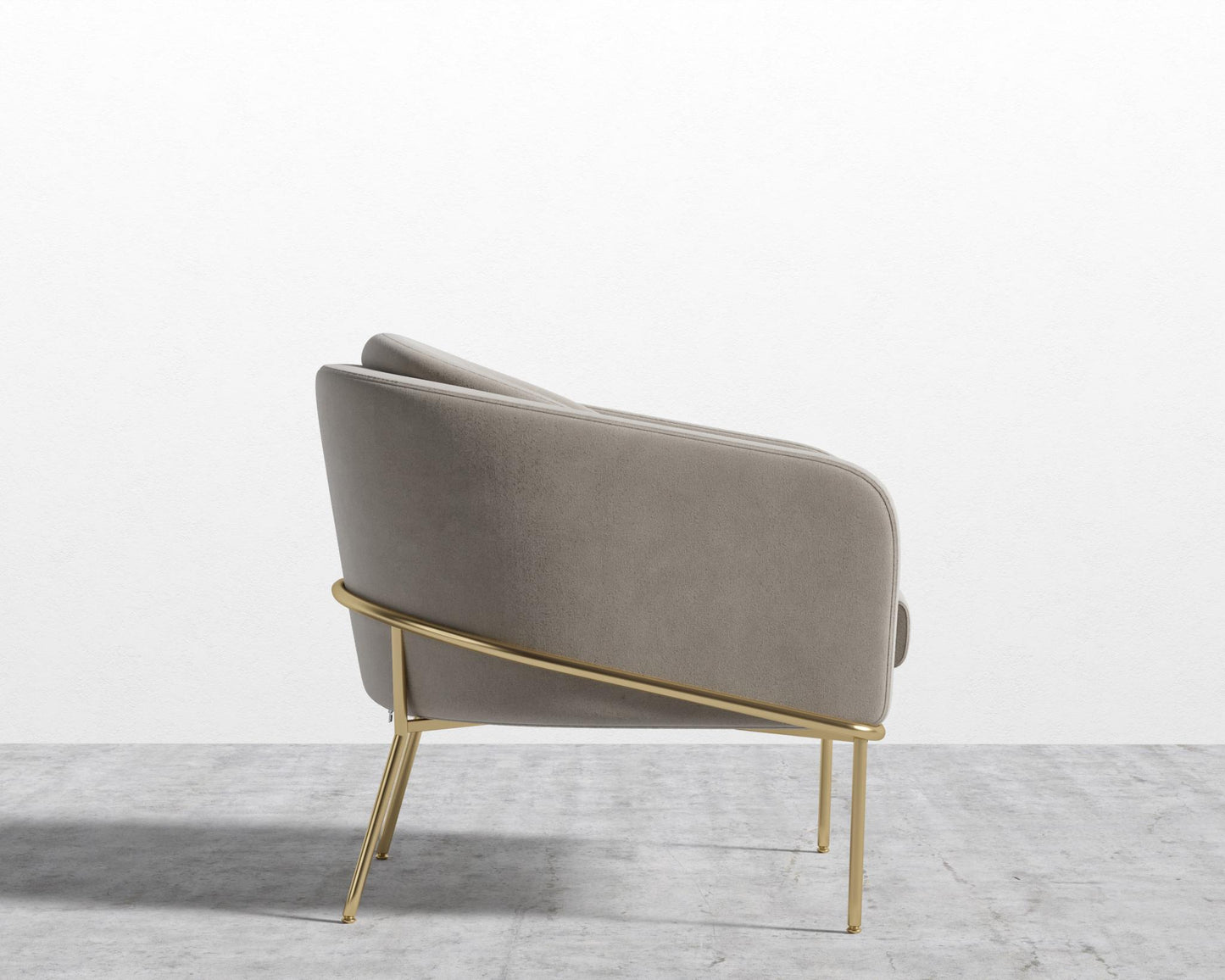 Angelo Lounge Chair - Black - Angelo, Venice Vegan Suede - Latte