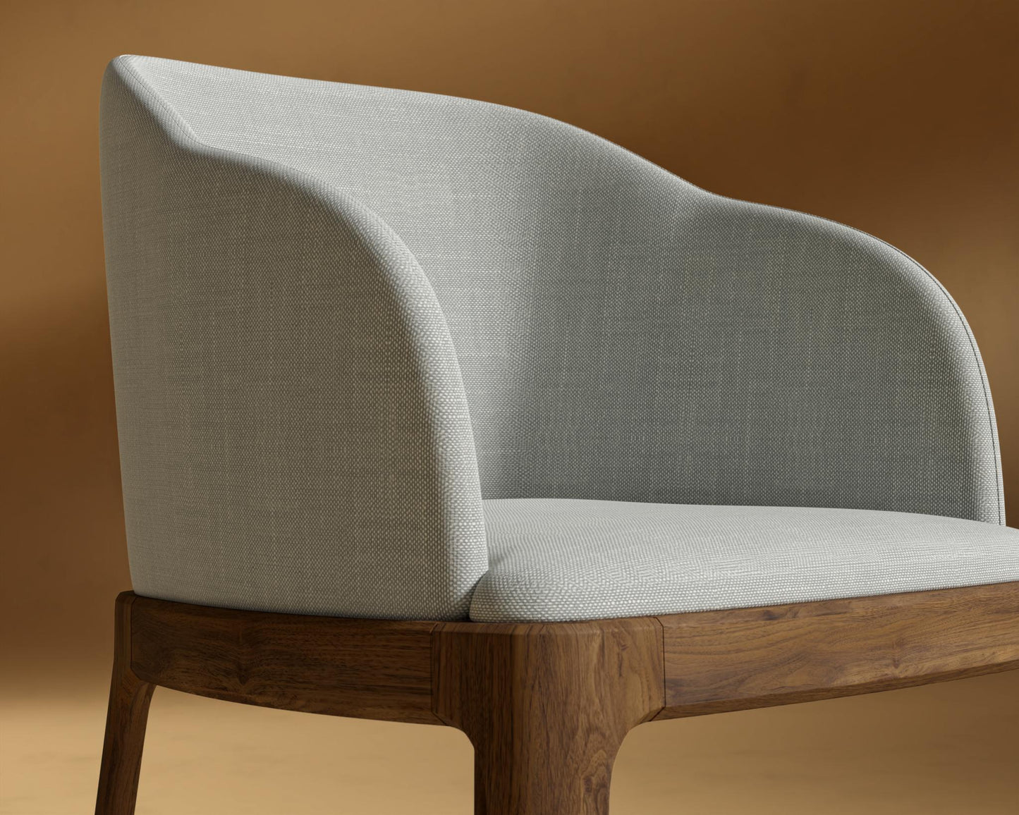 Aubrey Armchair - Ebony, Performance Linen - Dove