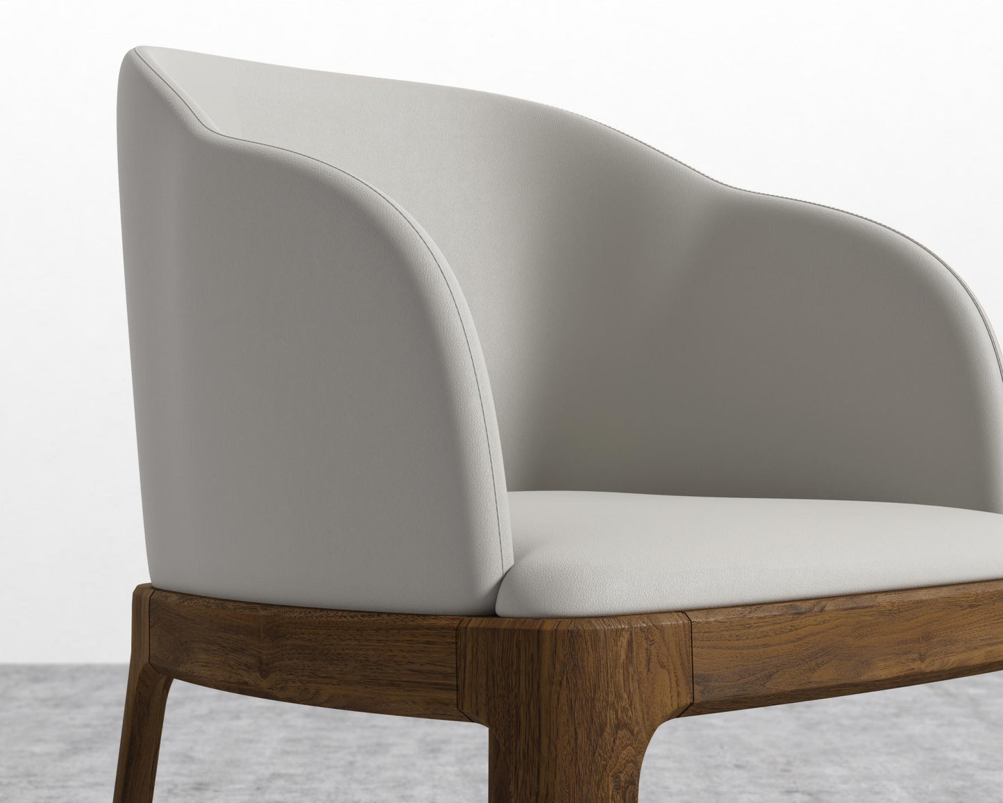 Aubrey Armchair - Ebony, Microfiber Leather - Trento Taupe