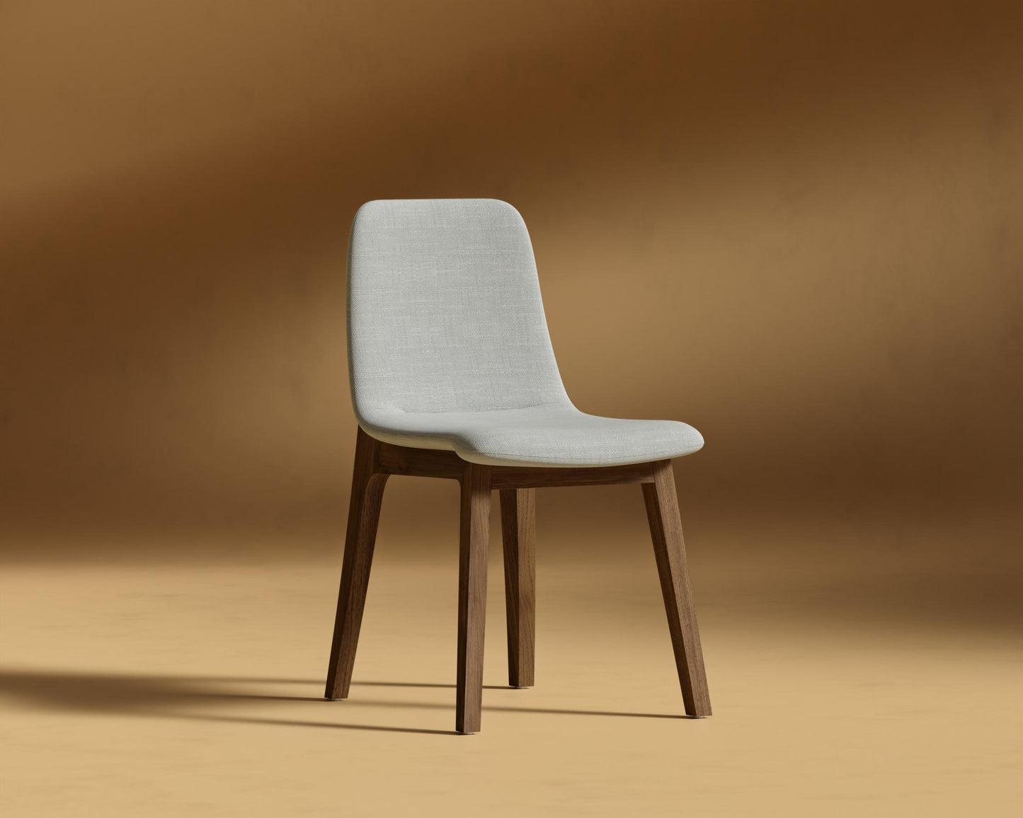 Aubrey Side Chair - Walnut Stain, Performance Linen - Dove
