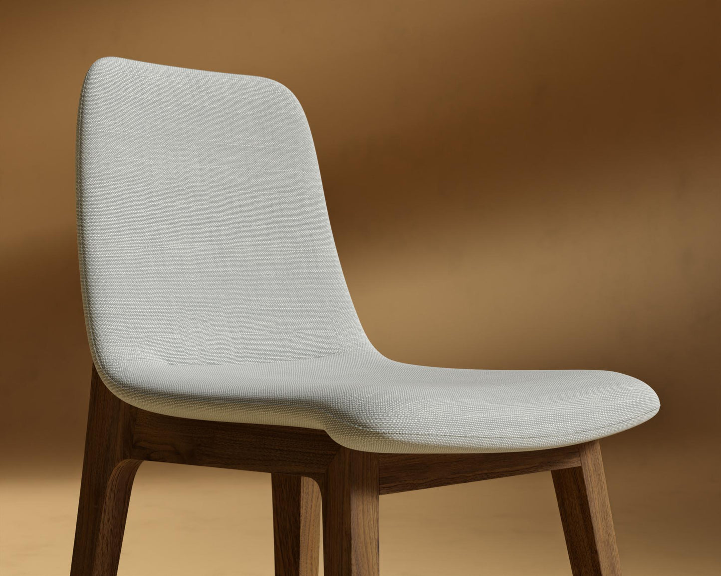 Aubrey Side Chair - Walnut Stain, Performance Linen - Dove
