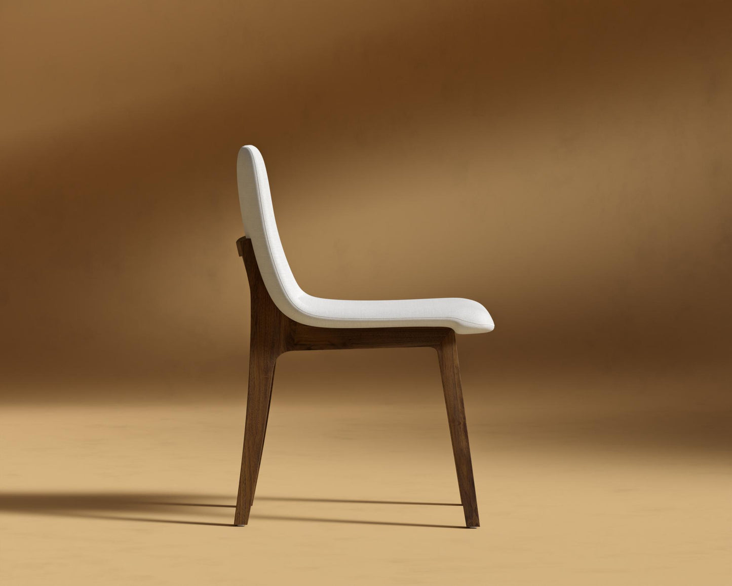 Aubrey Side Chair - Walnut Stain, Performance Linen - Swan