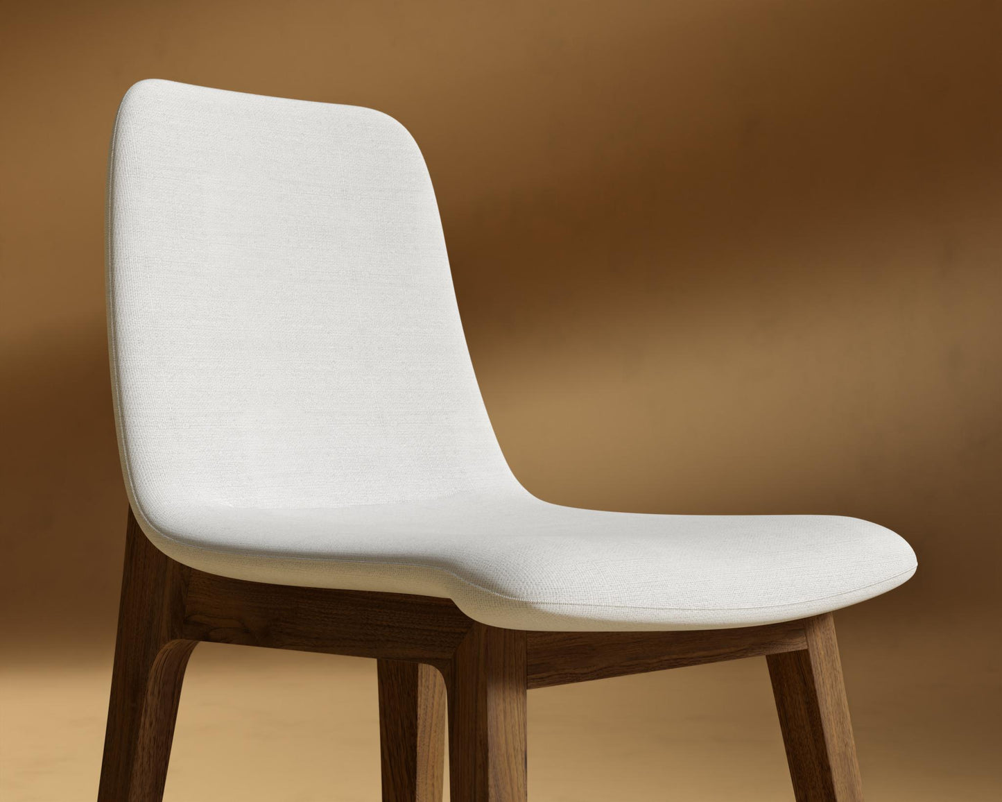 Aubrey Side Chair - Walnut Stain, Performance Linen - Swan