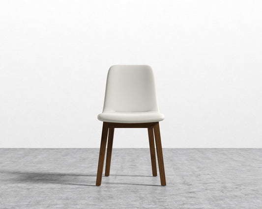 Aubrey Side Chair - Walnut Stain, Microfiber Leather - Trento Eggshell