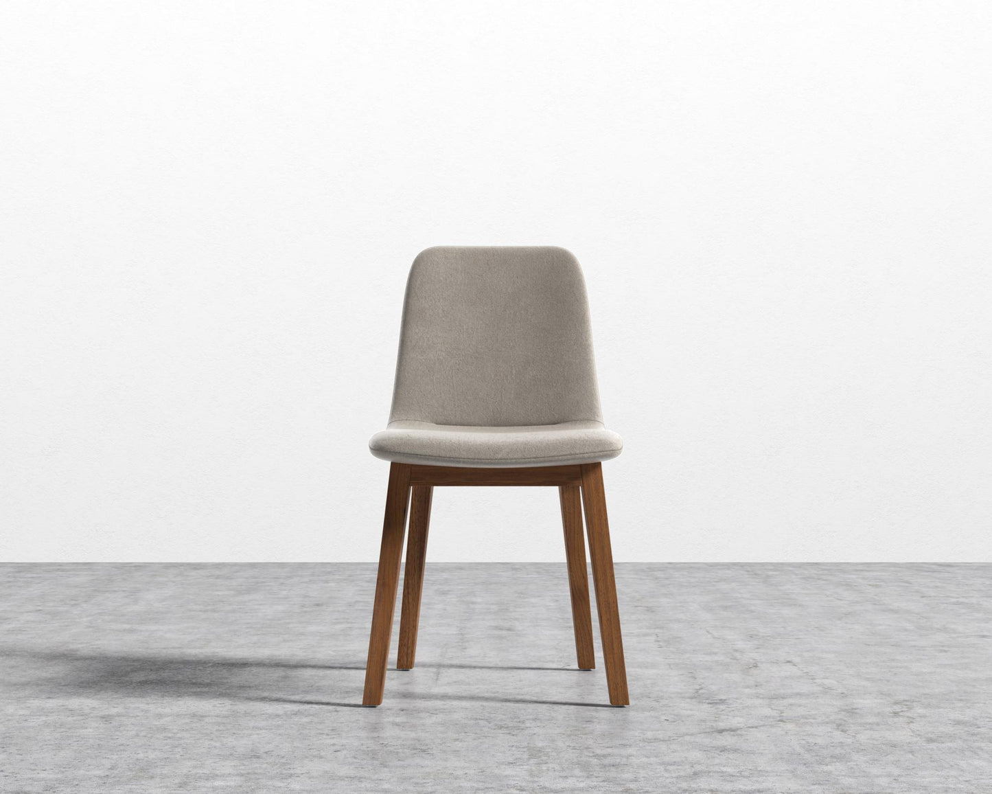 Aubrey Side Chair - Walnut Stain, Venice Vegan Suede - Latte