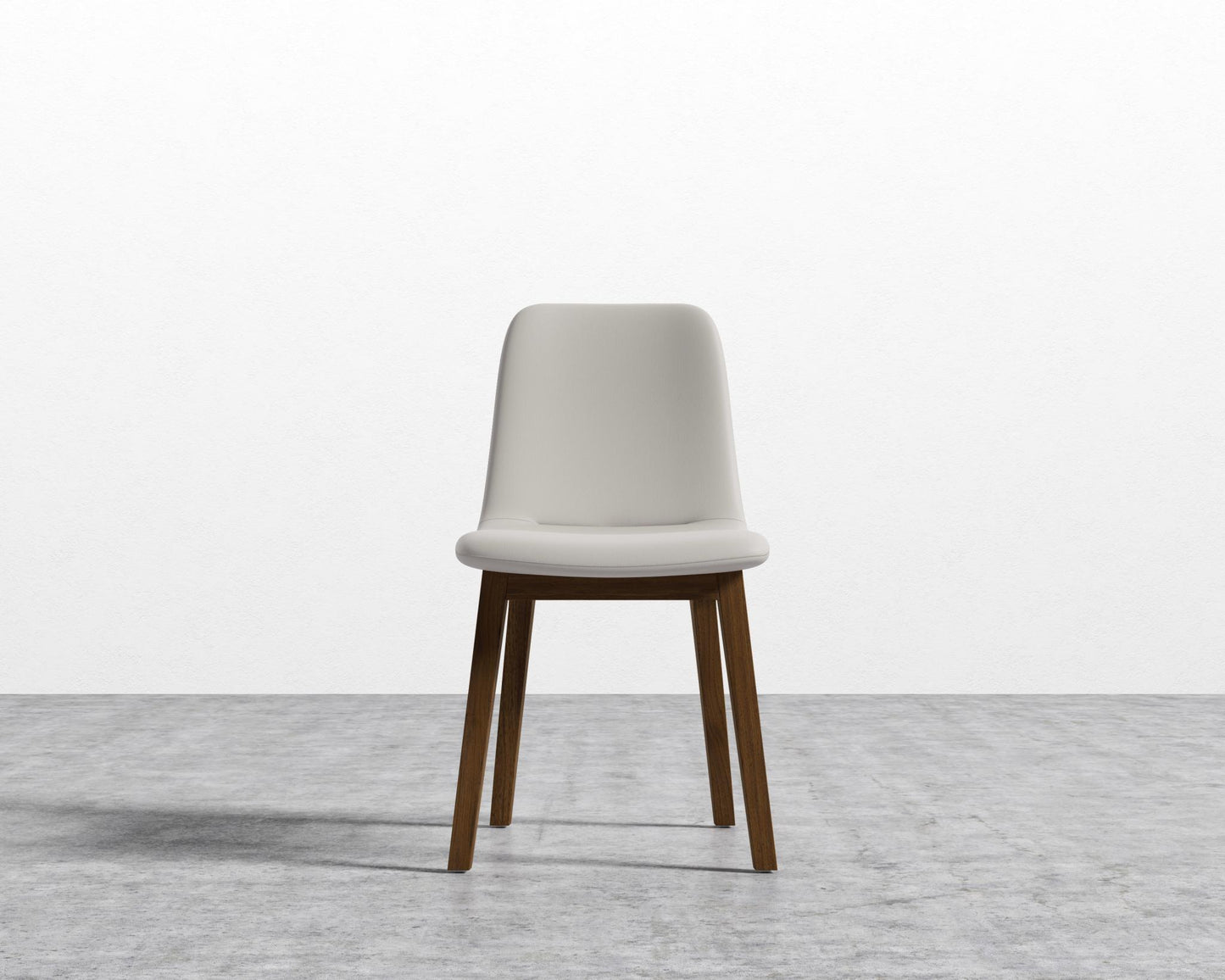 Aubrey Side Chair - Walnut Stain, Microfiber Leather - Trento Taupe
