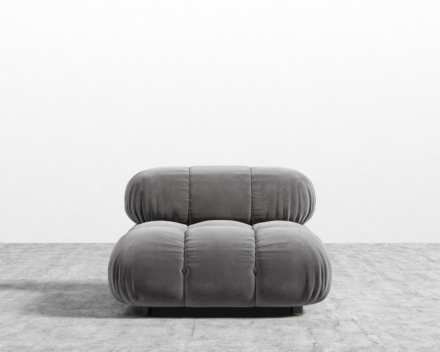 Belia Armless - Plush Velvet - Glacier Grey