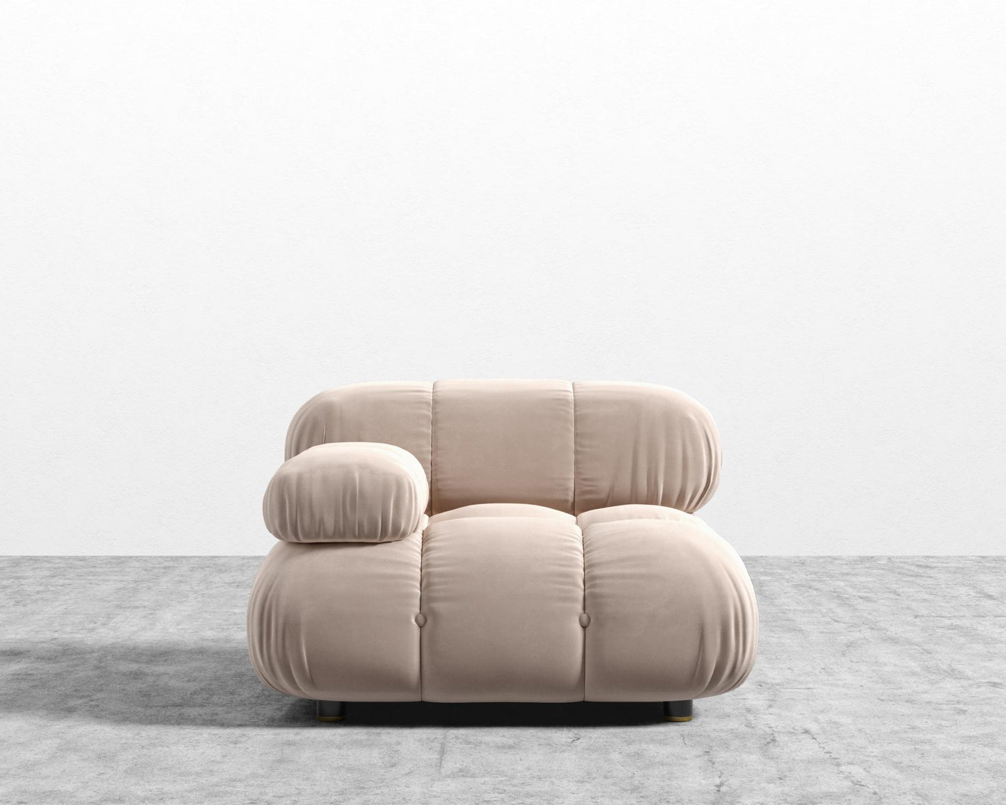 Belia Left Arm - Plush Velvet - Blush