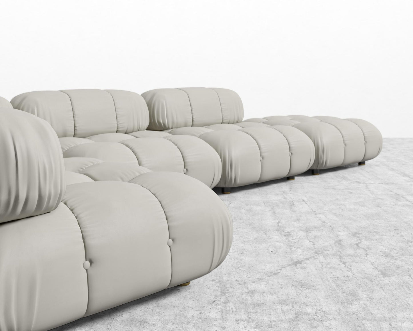 Belia Modular Sectional - Microfiber Leather - Trento Taupe