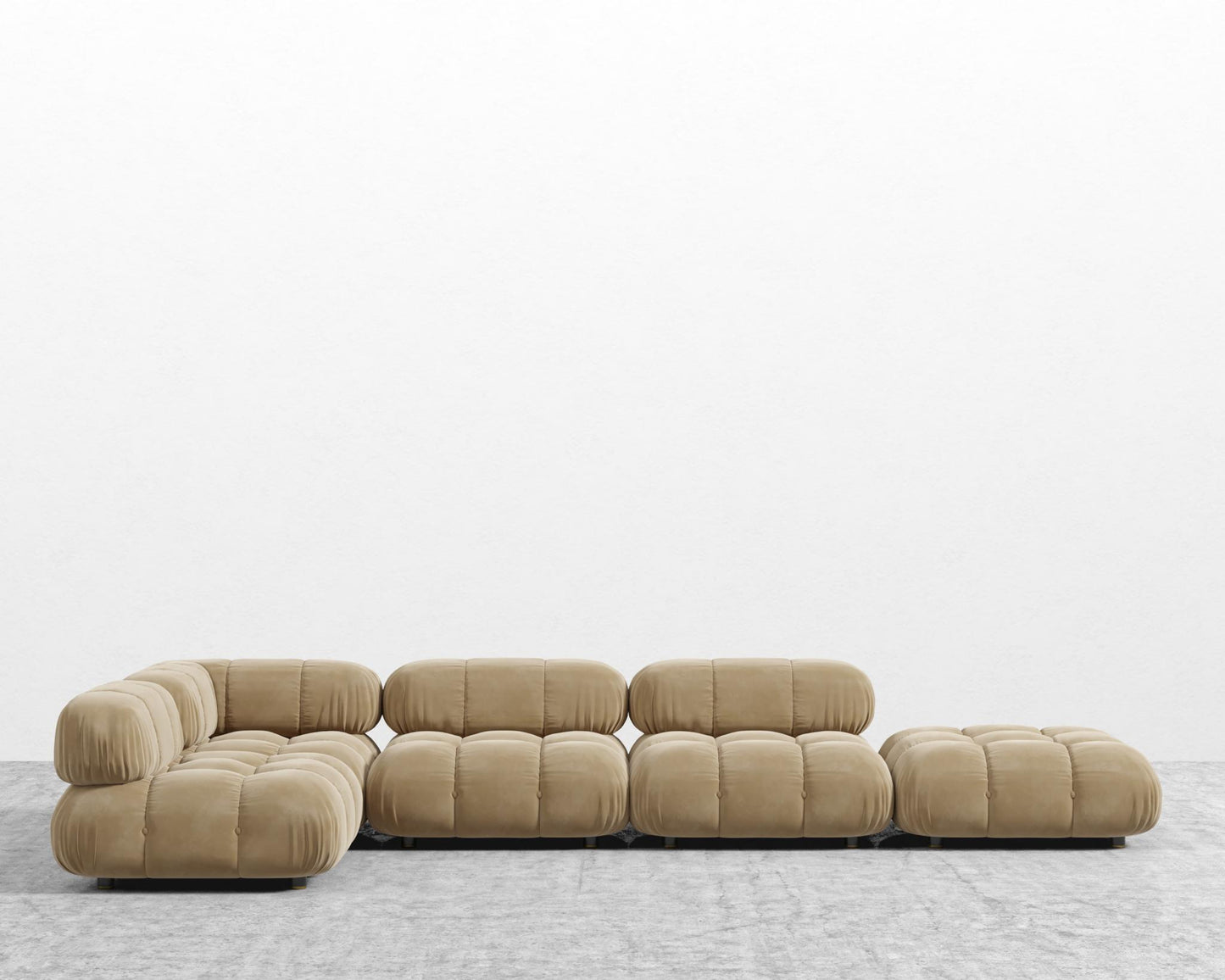Belia Modular Sectional - Plush Velvet - Dune