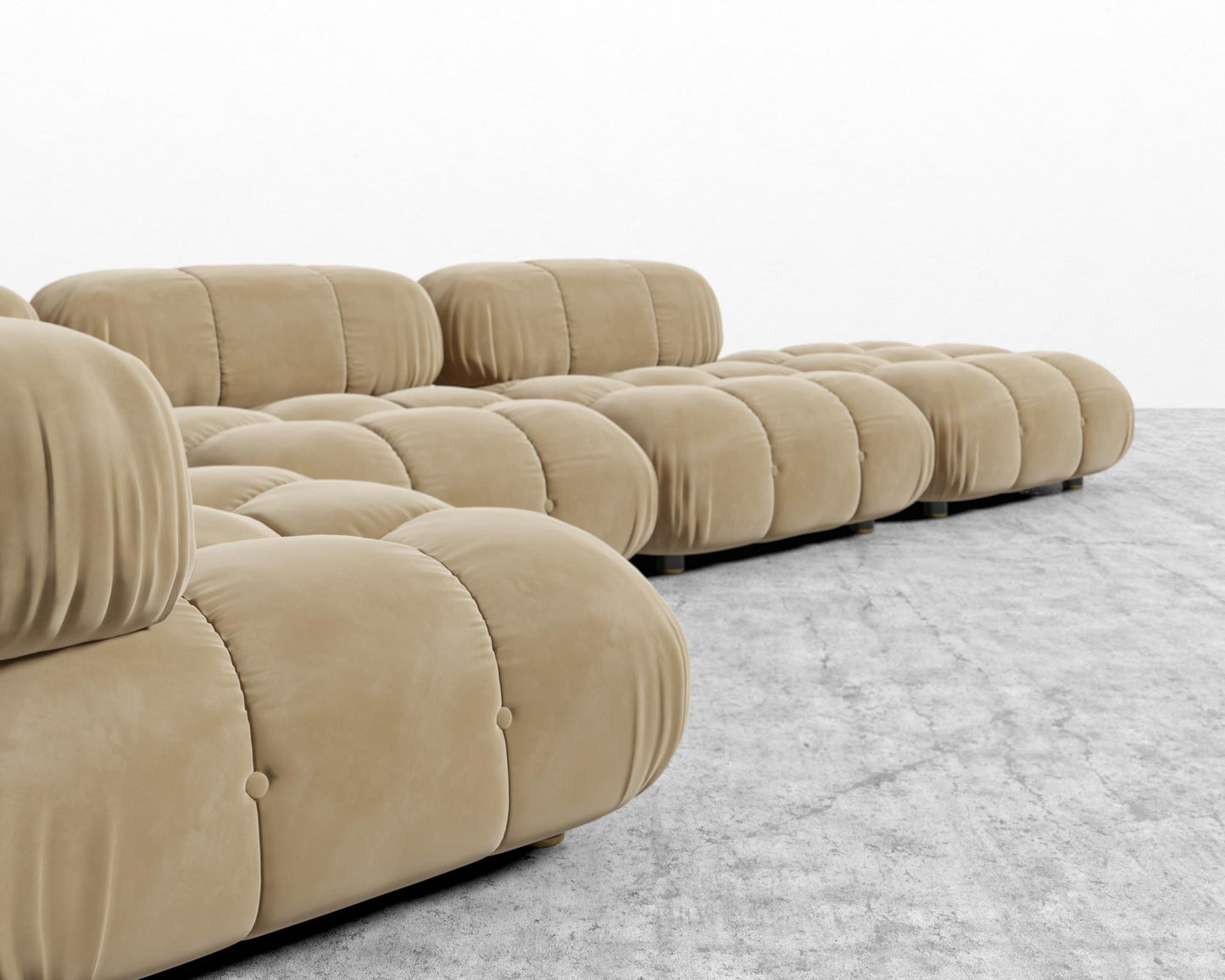 Belia Modular Sectional - Plush Velvet - Dune