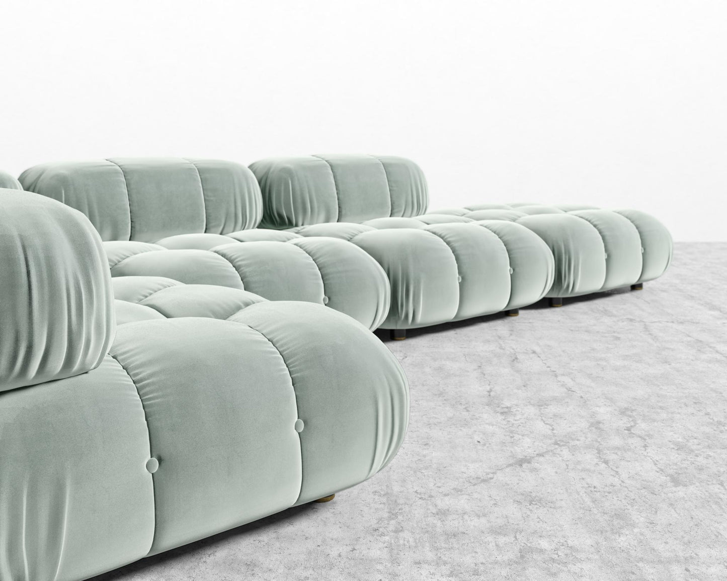 Belia Modular Sectional - Plush Velvet - Moonstone