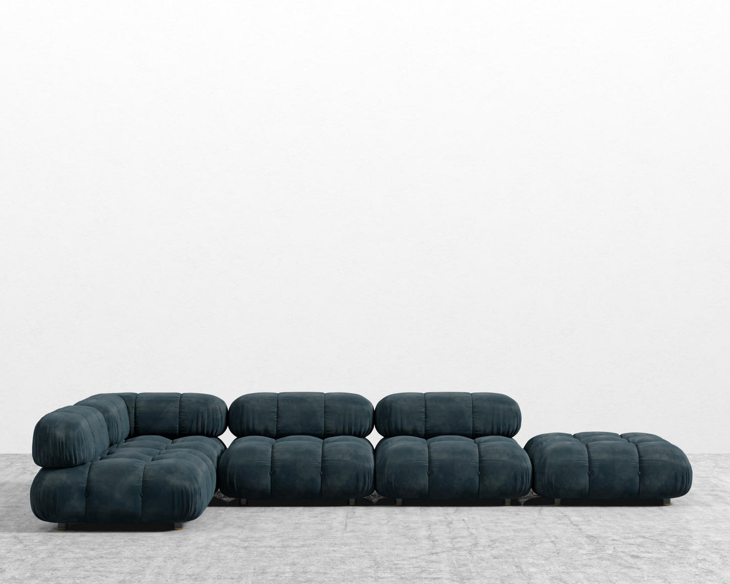 Belia Modular Sectional - Plush Velvet - Prussian