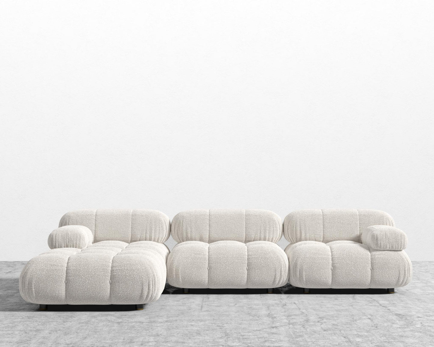 Belia Sectional Sofa - Chatou Bouclé - Pearl