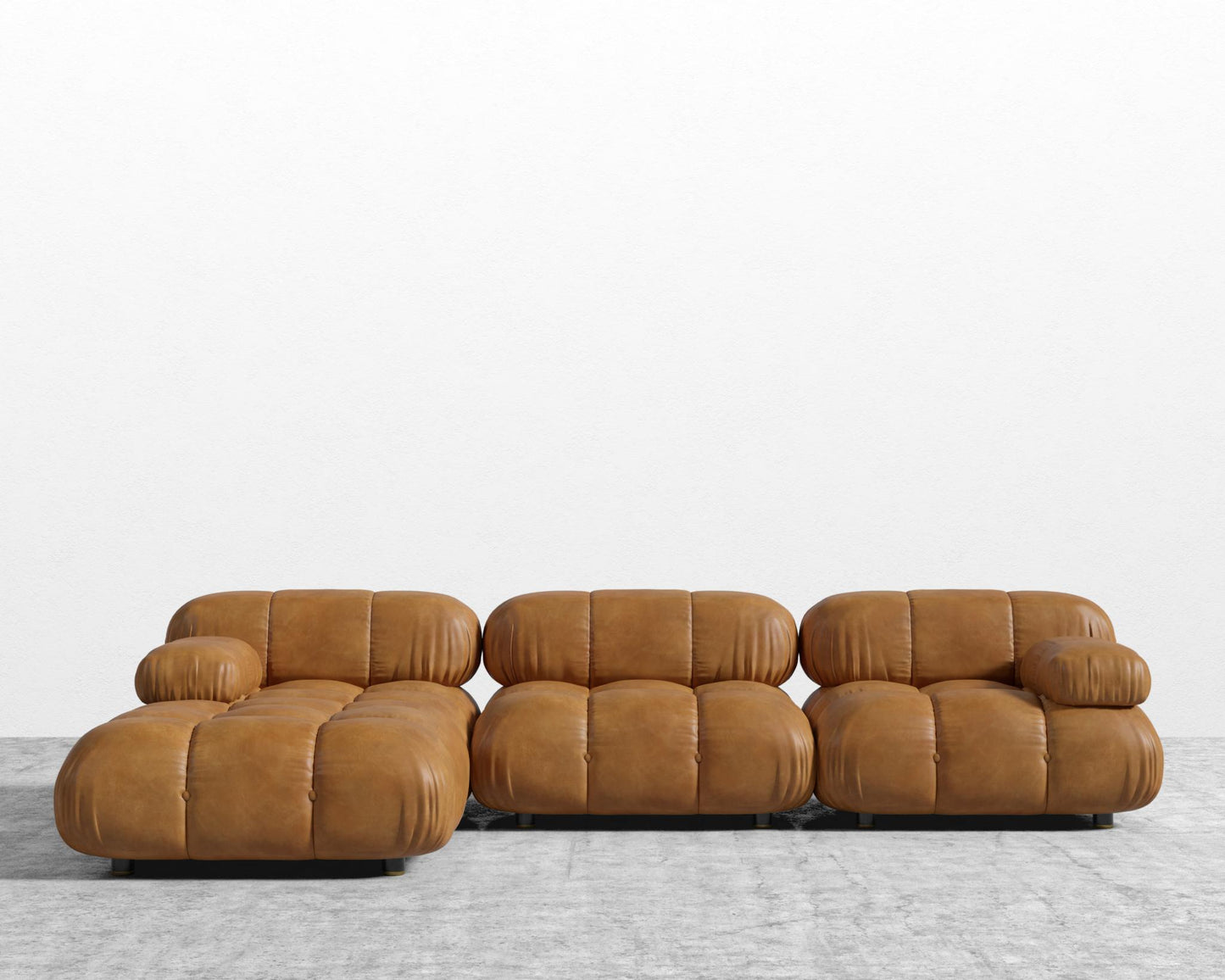 Belia Sectional Sofa - Microfiber Leather - Trento Morocco
