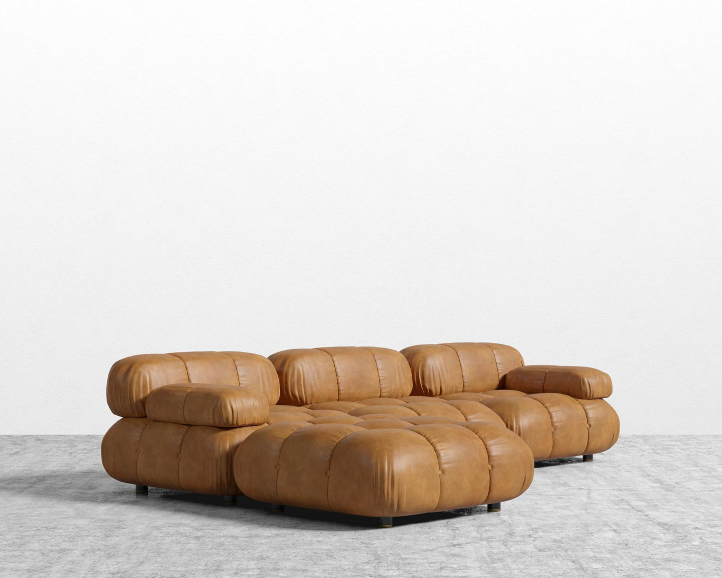 Belia Sectional Sofa - Microfiber Leather - Trento Morocco