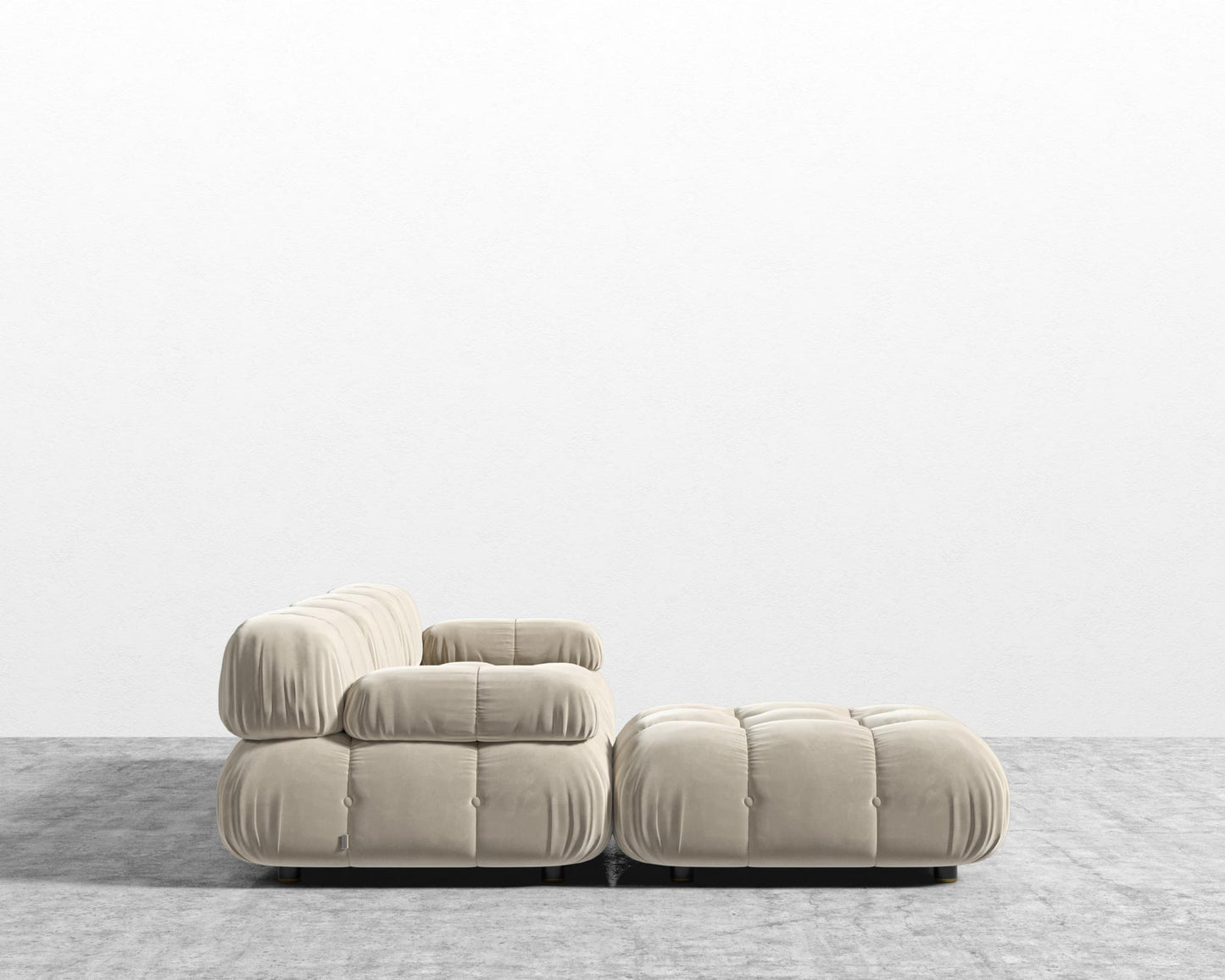 Belia Sectional Sofa - Signature Plush Velvet - Warm Taupe