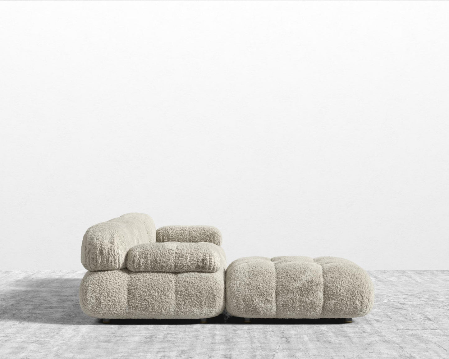 Belia Sectional Sofa - Shearling - Almond