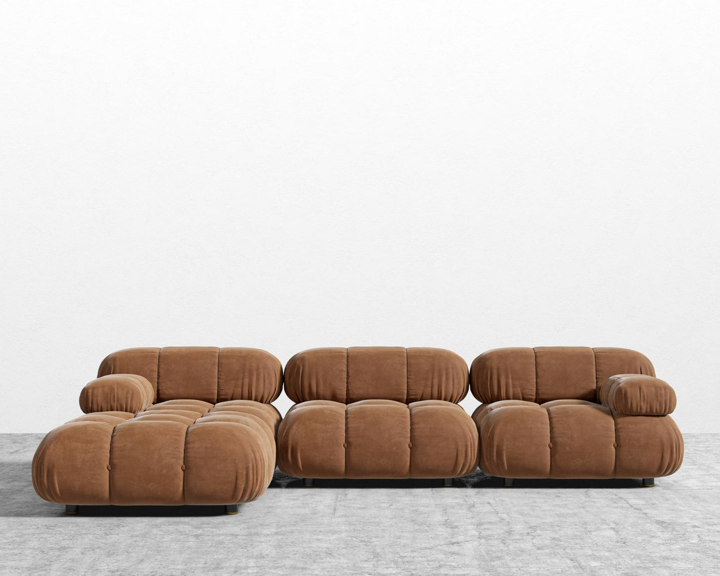 Belia Sectional Sofa - Venice Vegan Suede - Cider