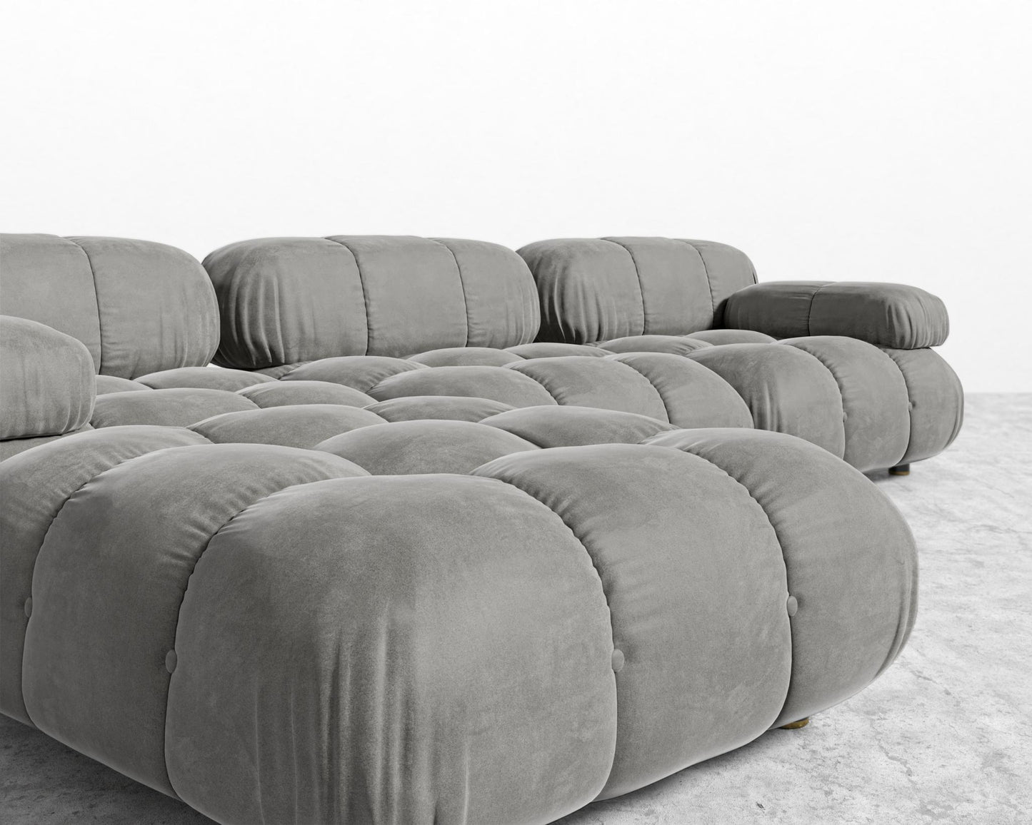 Belia Sectional Sofa - Venice Vegan Suede - Strato