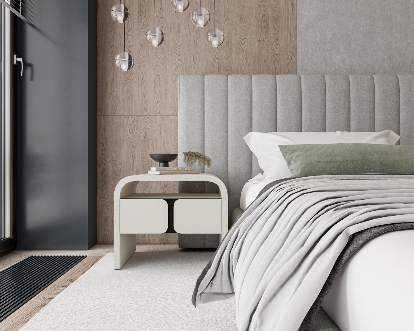 Berlin Bed Scene with Vienna Nightstand