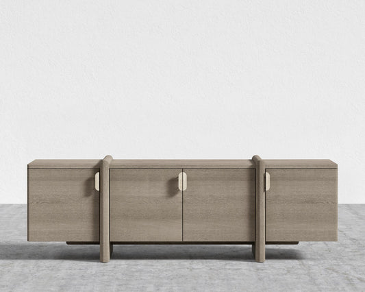 Cassia Media Console - Grey Oak Veneer