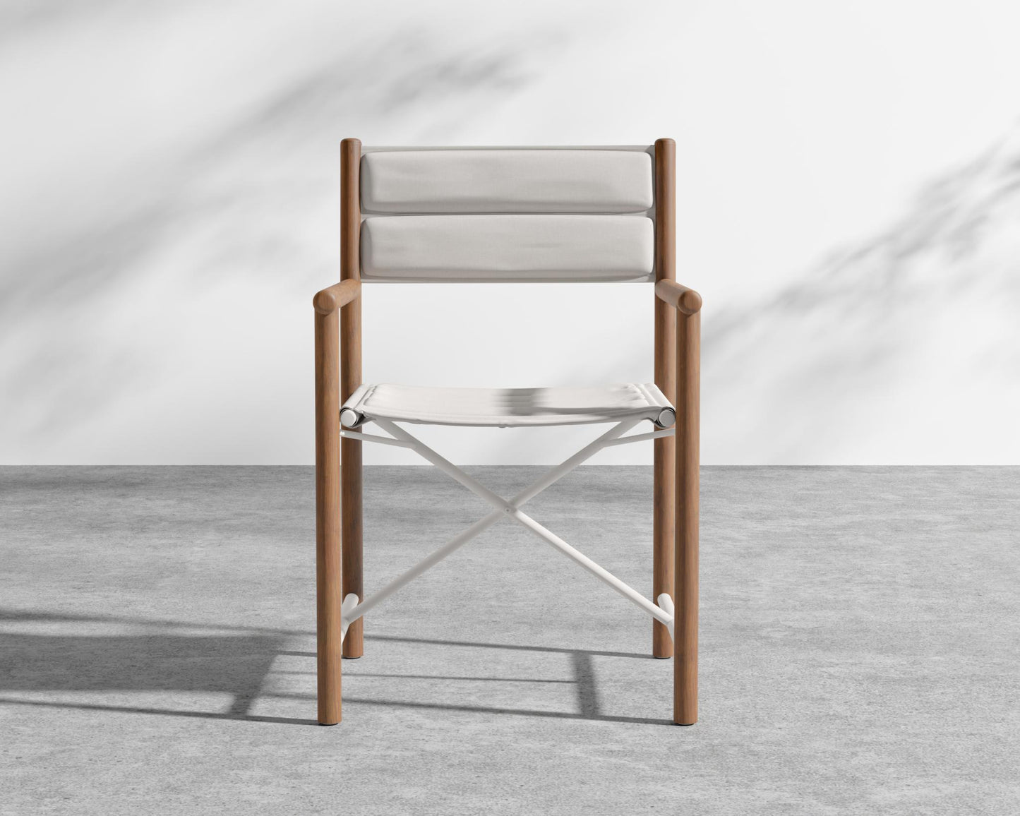 Coppola Outdoor Dining Chair - Teak, Outdoor Fabric - Palisades