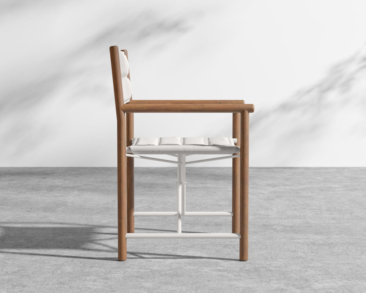 Coppola Outdoor Dining Chair - Teak, Outdoor Fabric - Palisades