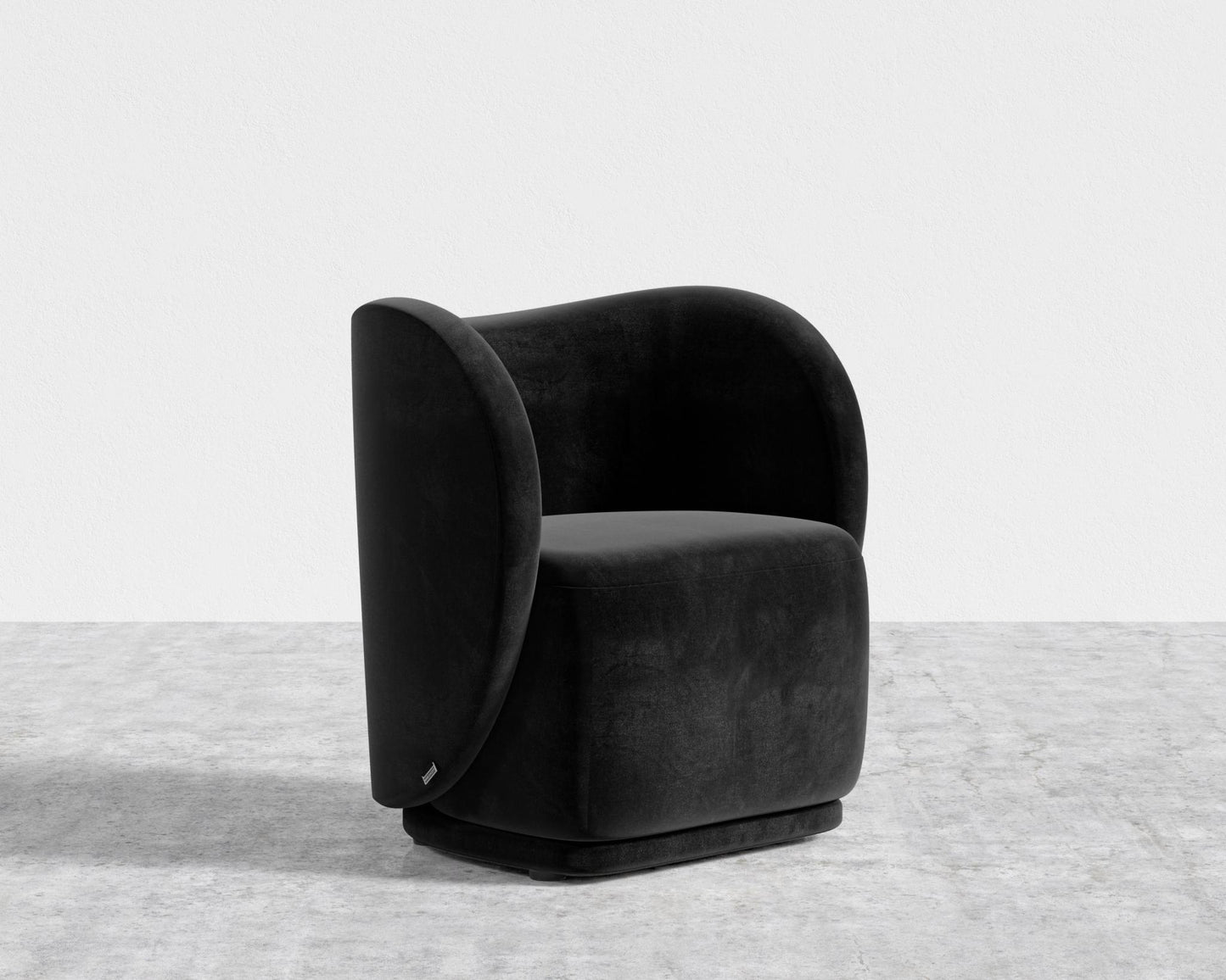 Diane Lounge Chair - Plush Velvet - Black