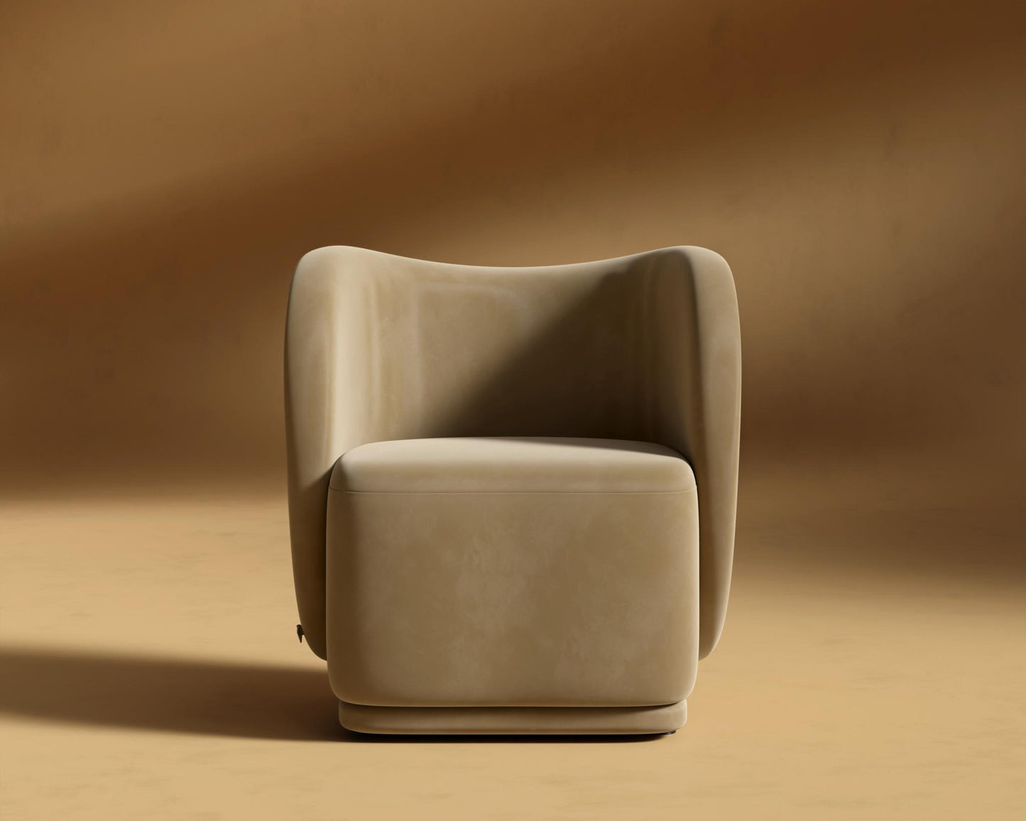 Diane Lounge Chair - Plush Velvet - Dune