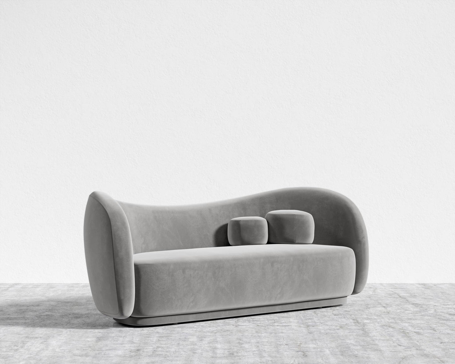 Diane Sofa - Plush Velvet - Glacier Grey