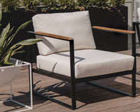 Louis Outdoor Armchair - Palisades - Black Frame