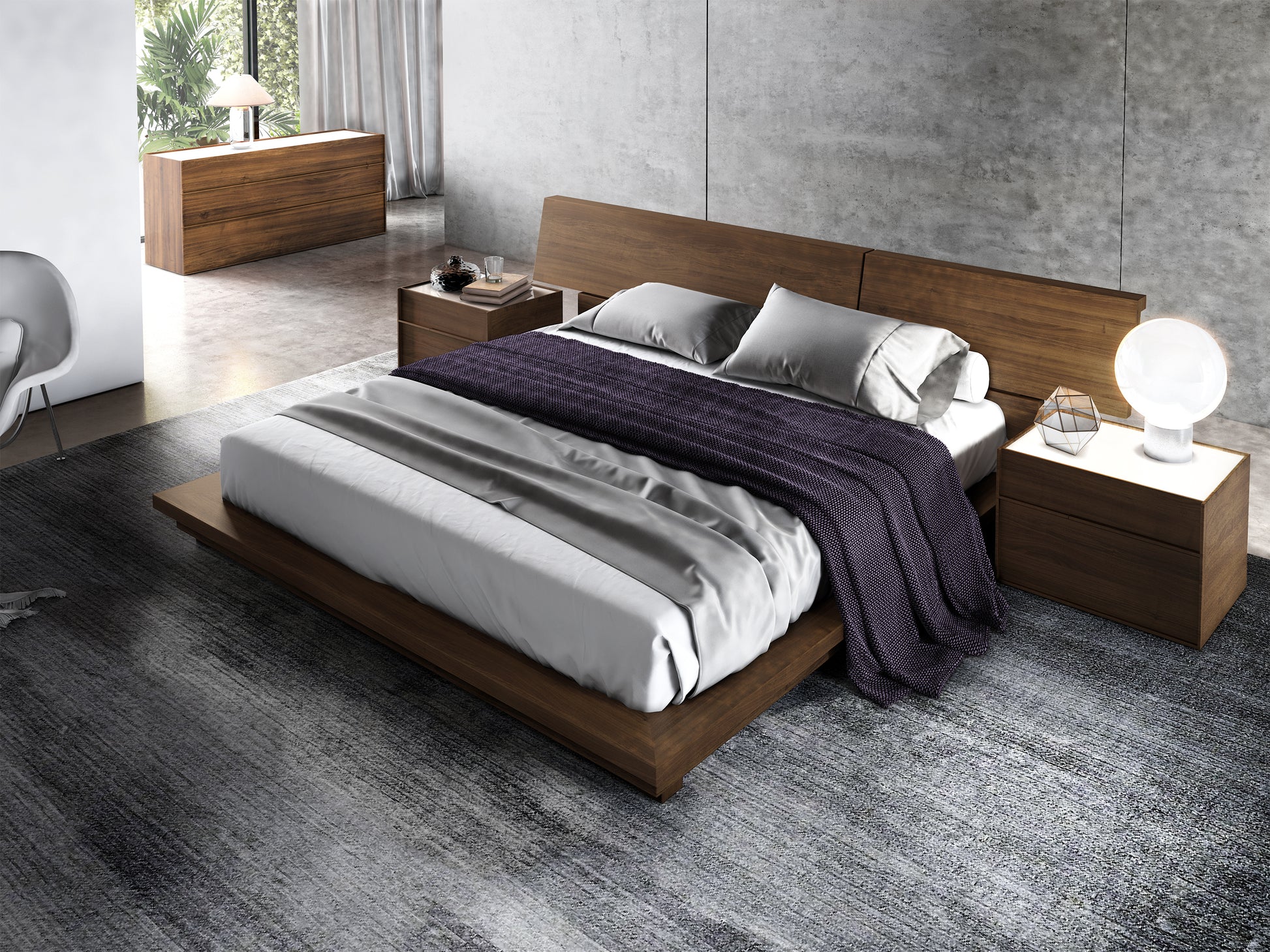 Hunter Bed - walnut